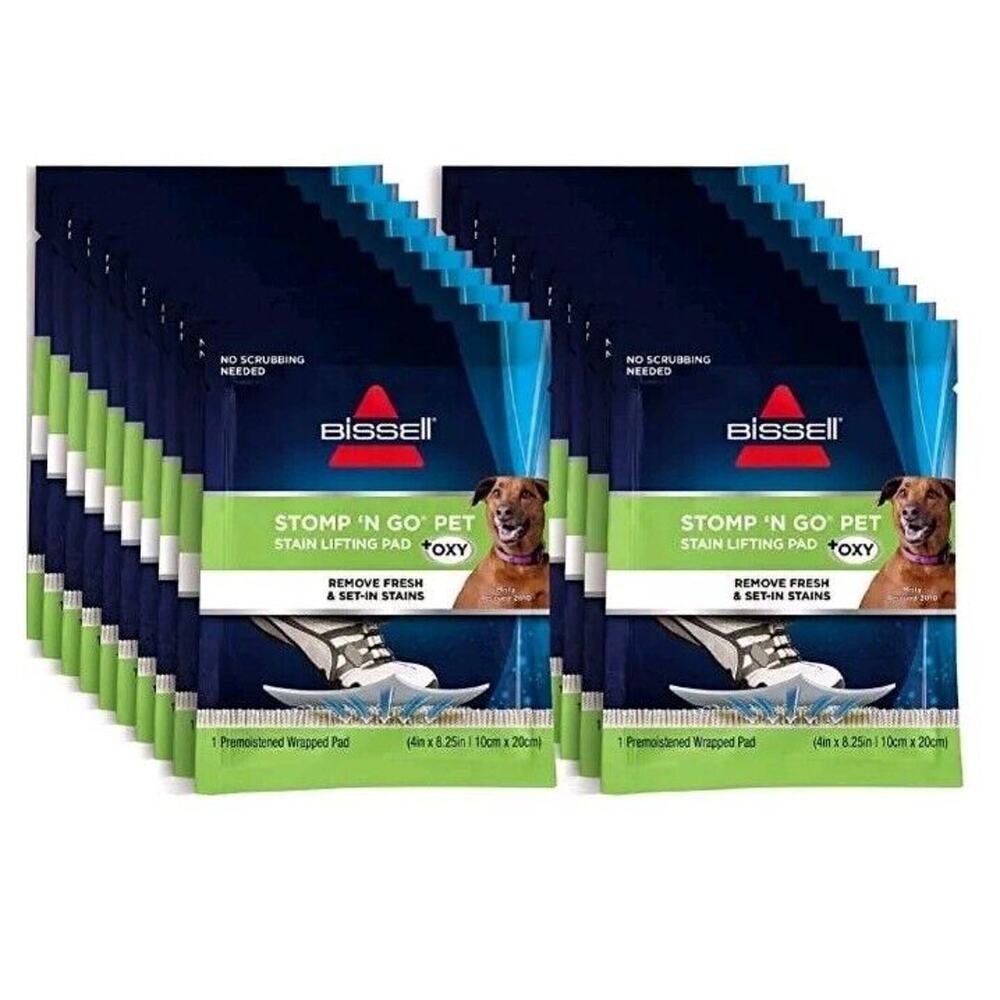 20 Bissell Stomp 'n Go Pet Stain Lifting Pads + Oxy Discontinued Sealed New